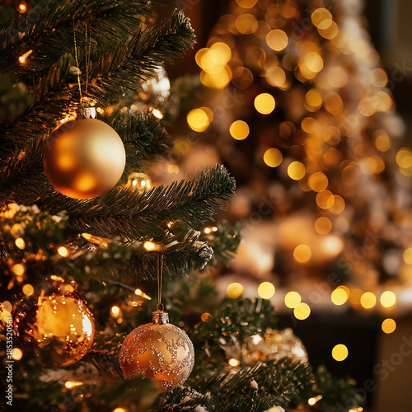 Fototapeta christmas tree decorations