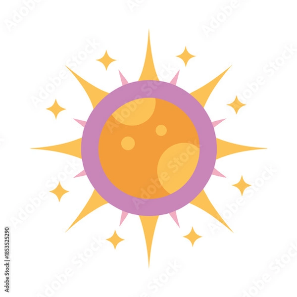 Fototapeta mystic sun vector
