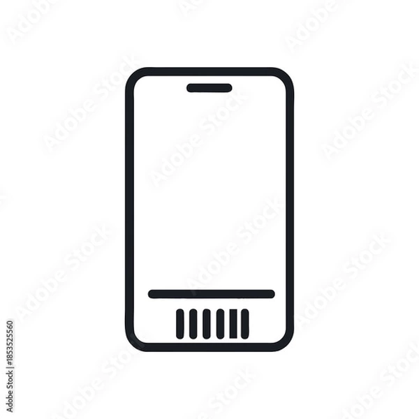 Fototapeta QR Code Scanner Illustration, Digital Technology Icon, Mobile App Concept