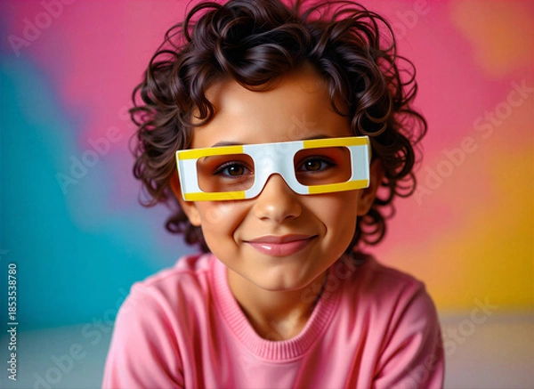 Obraz Child with 3D Glasses