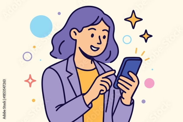 Obraz Smart Device for Digital Communication & Mobile Phone with Touchscreen Interface