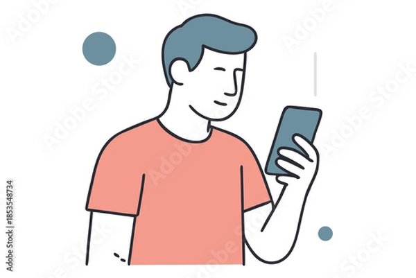 Fototapeta Smart Device for Digital Communication & Mobile Phone with Touchscreen Interface