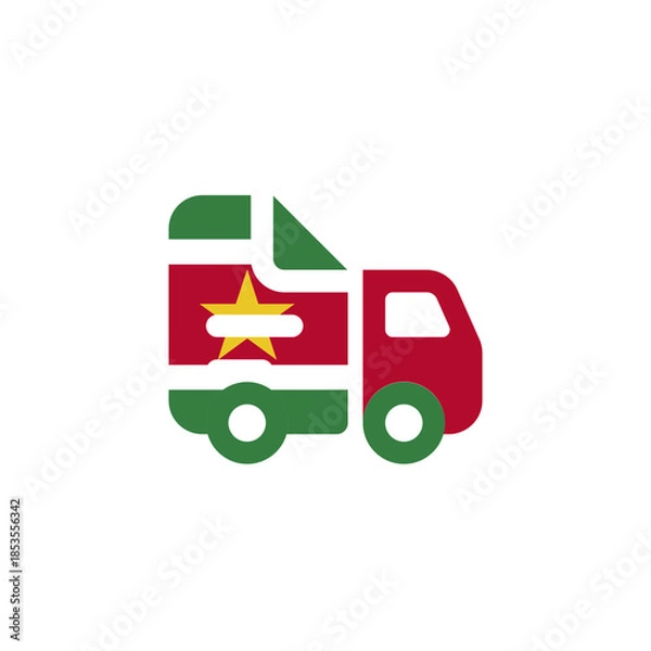 Obraz Suriname Flag Document Delivery In Icon