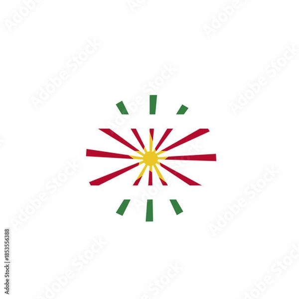 Obraz Suriname Flag Firework In Icon