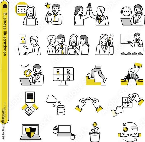 Fototapeta ビジネスイラストセット