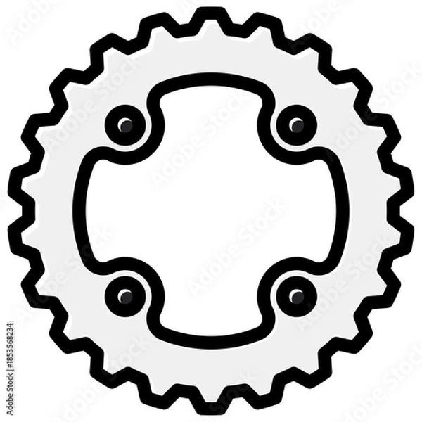 Obraz bike gear icon