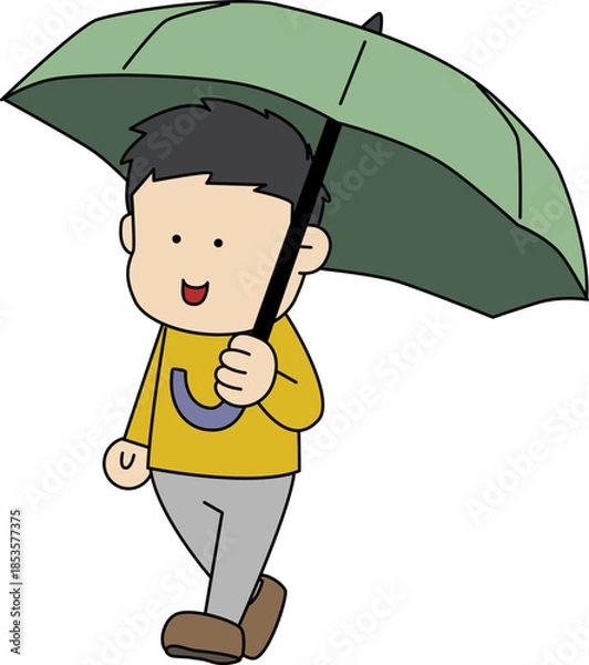 Obraz 우산 들고 걷는 사람 이미