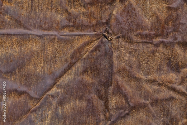 Obraz rusty red crumpled flat sheet metal surface full-frame background and texture.