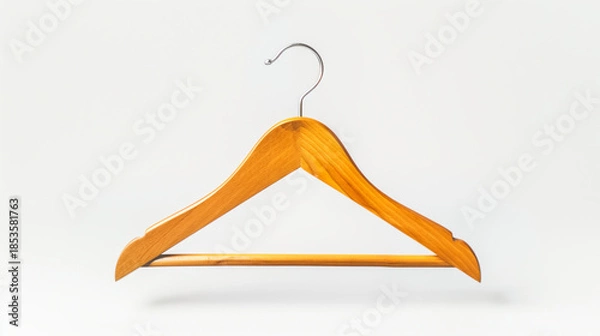 Obraz Isolated wooden clothes hanger