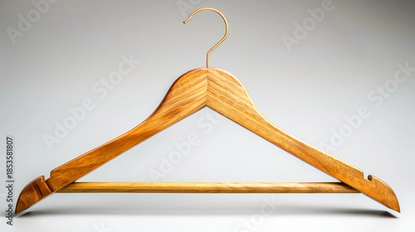 Obraz Isolated wooden clothes hanger
