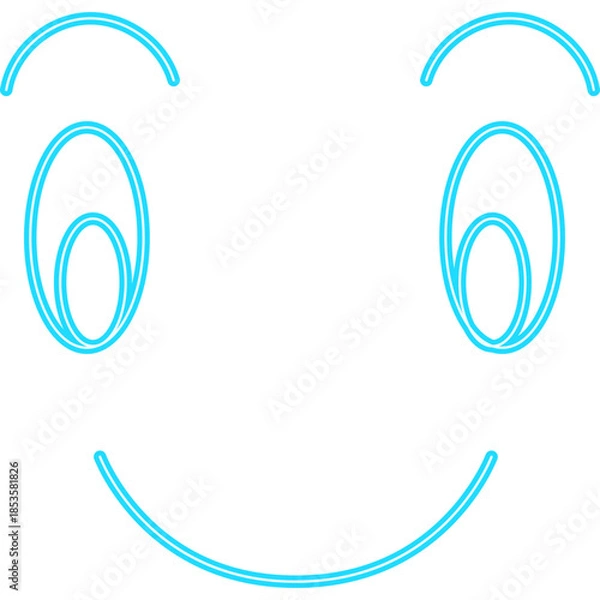 Fototapeta Expression Neon Line Decoration