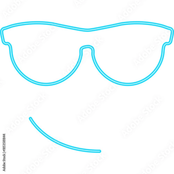 Fototapeta Expression Neon Line Decoration