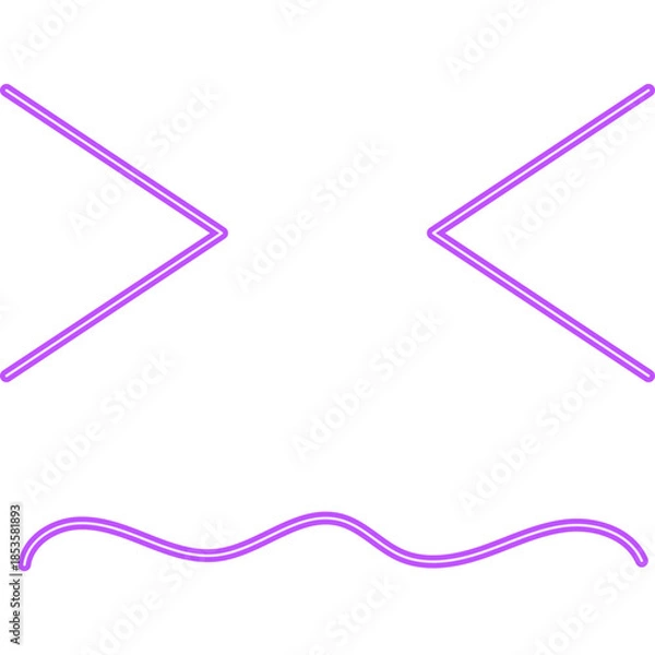 Fototapeta Expression Neon Line Decoration