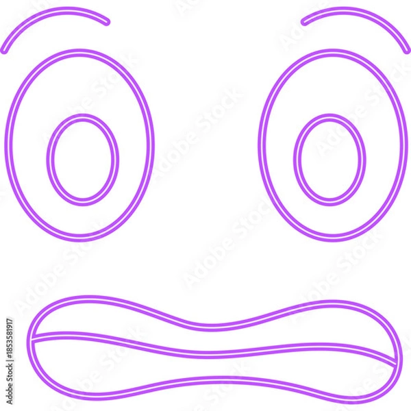 Fototapeta Expression Neon Line Decoration