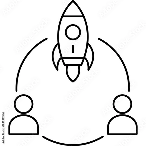 Fototapeta Startup Lineal Illustration