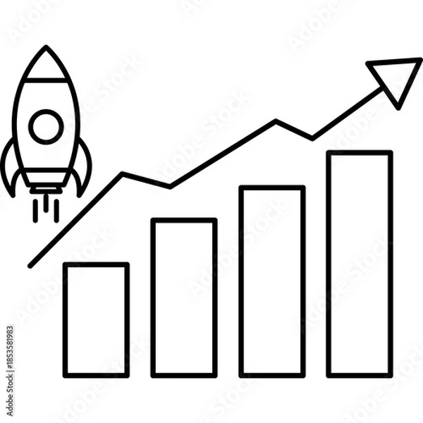 Fototapeta Startup Lineal Illustration