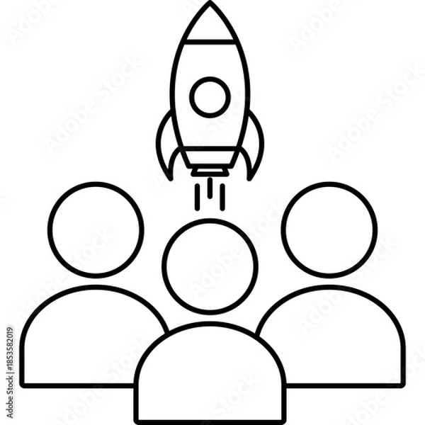 Fototapeta Startup Lineal Illustration