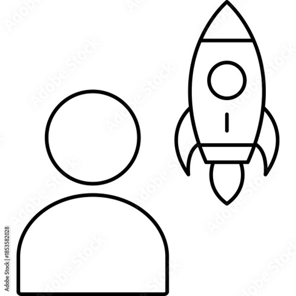 Fototapeta Startup Lineal Illustration