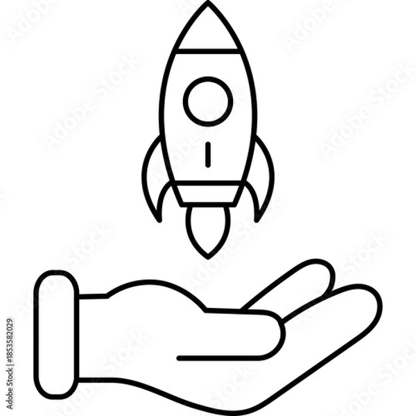 Fototapeta Startup Lineal Illustration