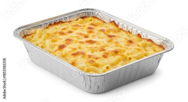 Obraz Delicious Macaroni and Cheese in Foil Container