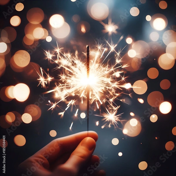 Obraz sparkler on a black background