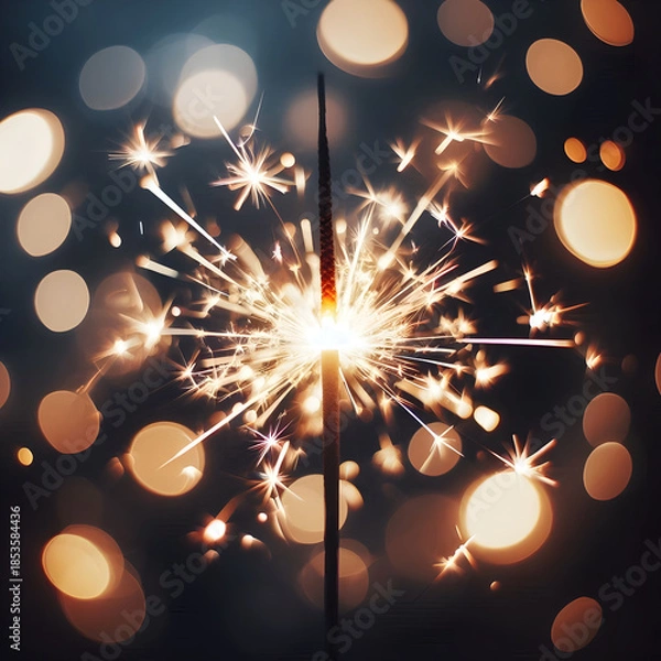 Obraz soft focus sparkler in the dark