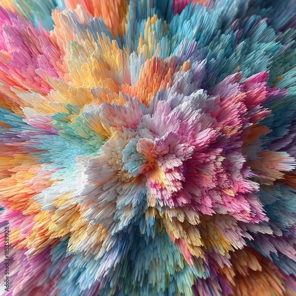 Obraz Pastel bursts layered thinly, joyful pattern, soft bright energy