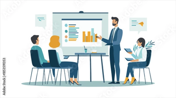 Obraz vector Business presentation, training, or seminar