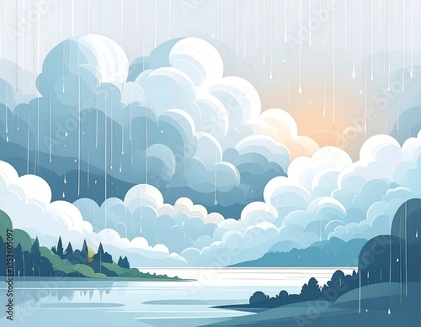 Obraz 雲　イラスト