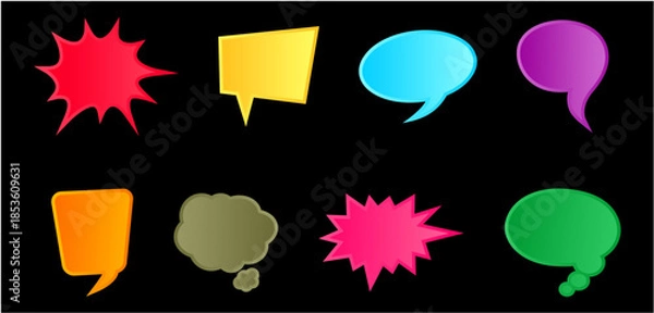 Fototapeta colorful bubble chat, bubble speech
