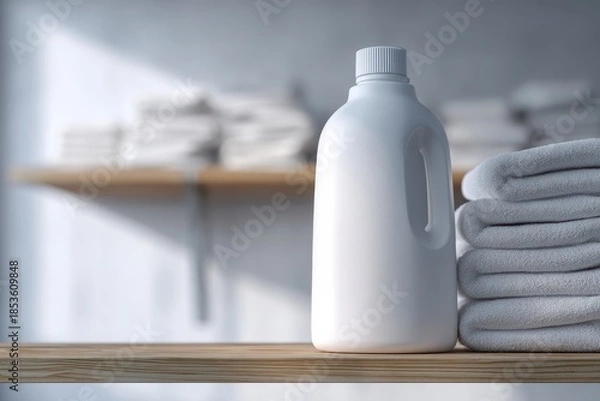 Obraz Blank White Plastic Laundry Detergent Bottle