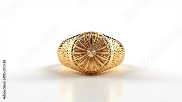 Obraz Intricate gold sunburst ring