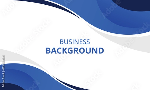 Obraz Modern abstract blue wave background with clean white space, vector business wallpaper, suitable for templates, sale banners, business cards, brochures, presentations, web, and pages