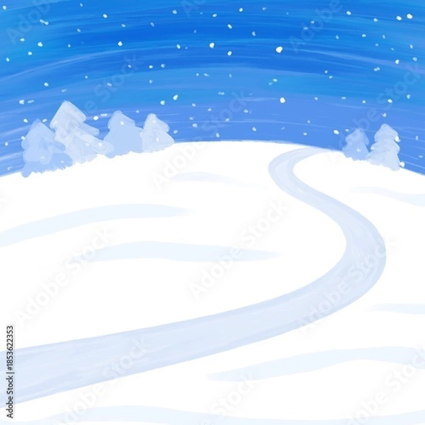 Fototapeta Winter illustration 