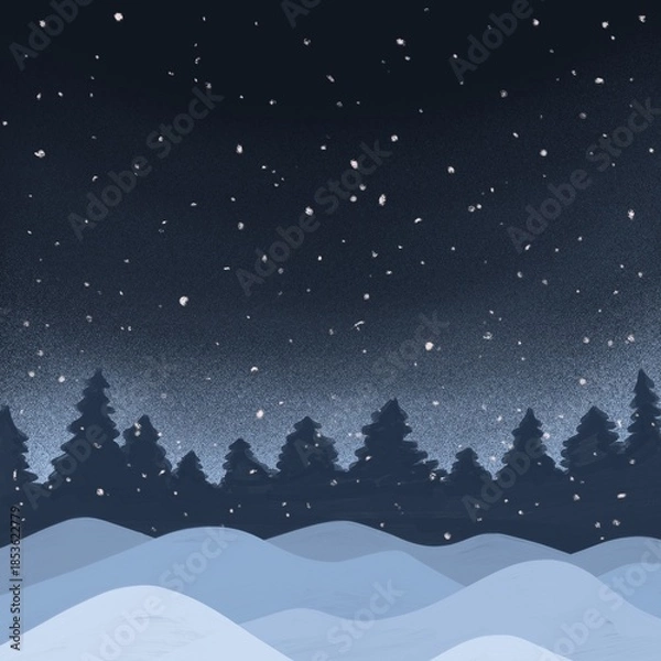 Fototapeta Winter illustration 