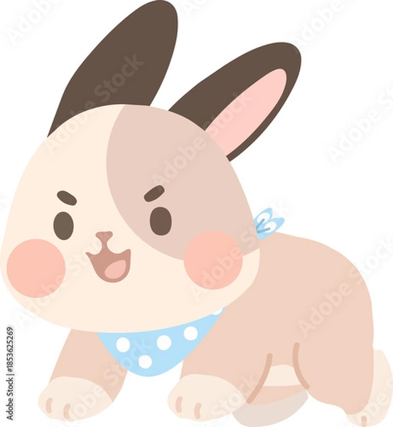 Obraz Cartoon Rabbit Ready to Run