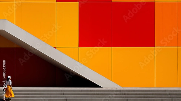 Fototapeta Vibrant Geometric Facade 