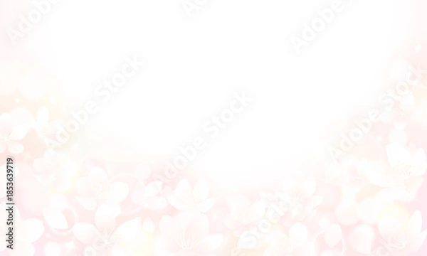 Obraz 花とモヤとキラキラ背景