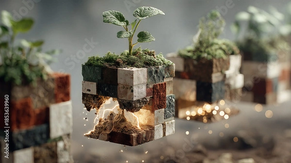 Fototapeta Floating Cube Gardens 