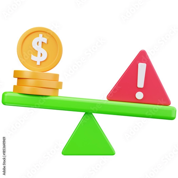 Obraz Financial Risk Balance Scale