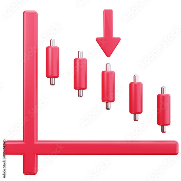 Obraz Bearish Market Downtrend Chart