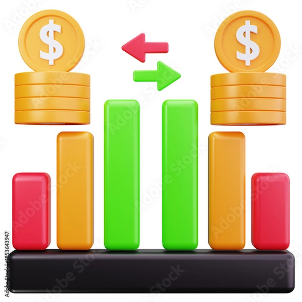 Obraz Revenue Financial Bar Chart