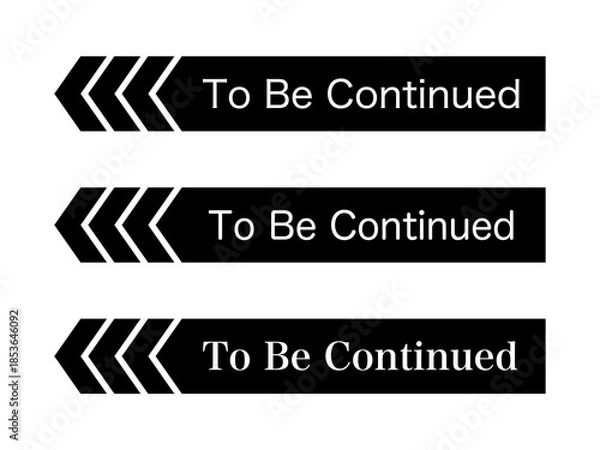 Obraz 「To Be Continued」矢印素材セット