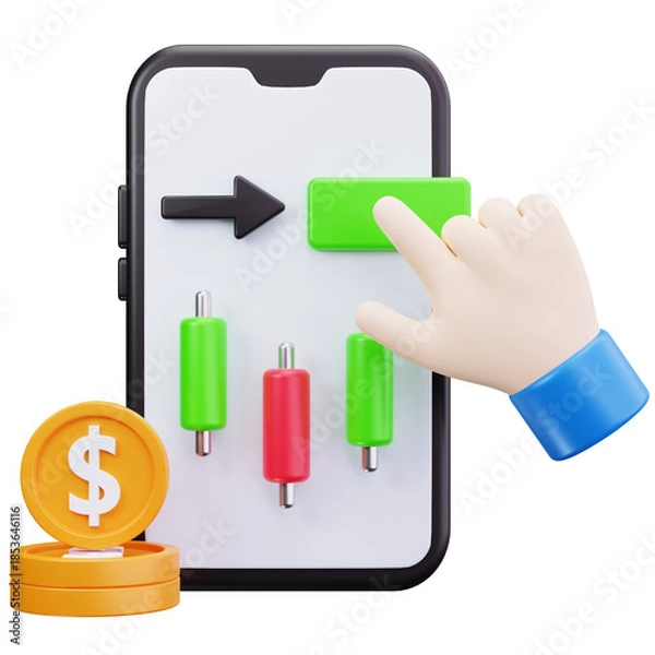 Obraz Mobile Stock Trading App