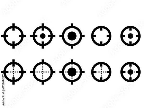 Obraz 現在地・ターゲットスコープアイコンセット