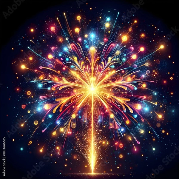 Obraz glowing firecracker in the dark