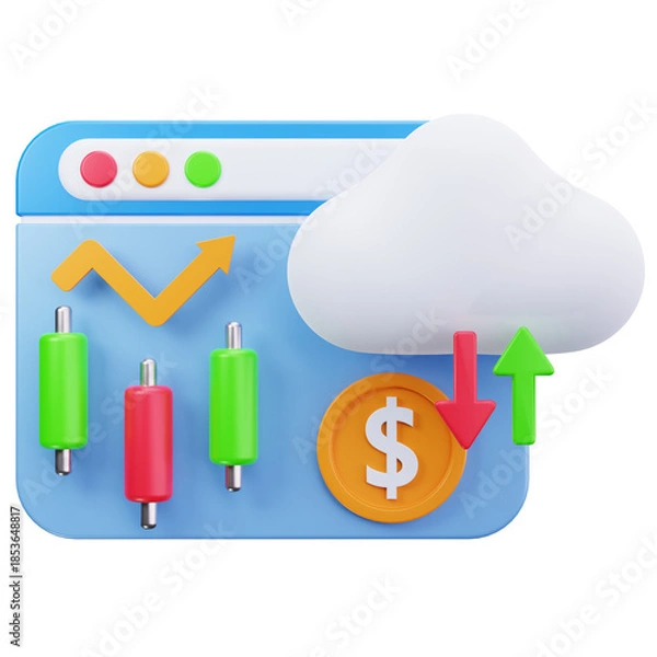 Obraz Cloud Based Stock Trading