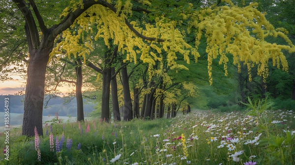 Obraz spring in the forest