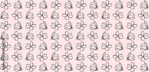 Fototapeta Seamless floral pattern background