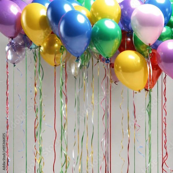 Obraz colorful balloons on a white background